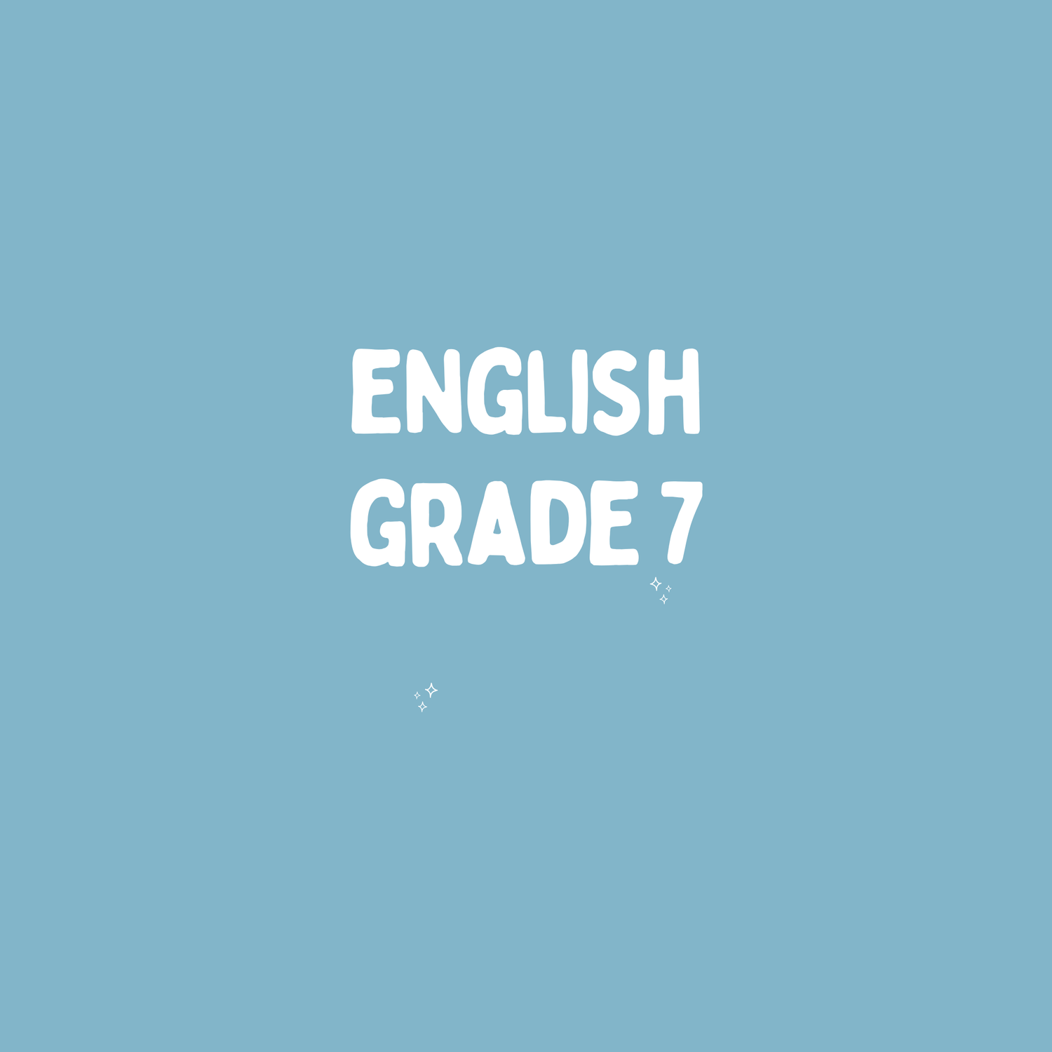 Grade 7 – English